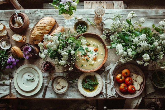 Zestaw potraw na stole